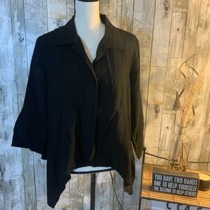 I.C. By Connie Black Button Down Shirt. Size XL